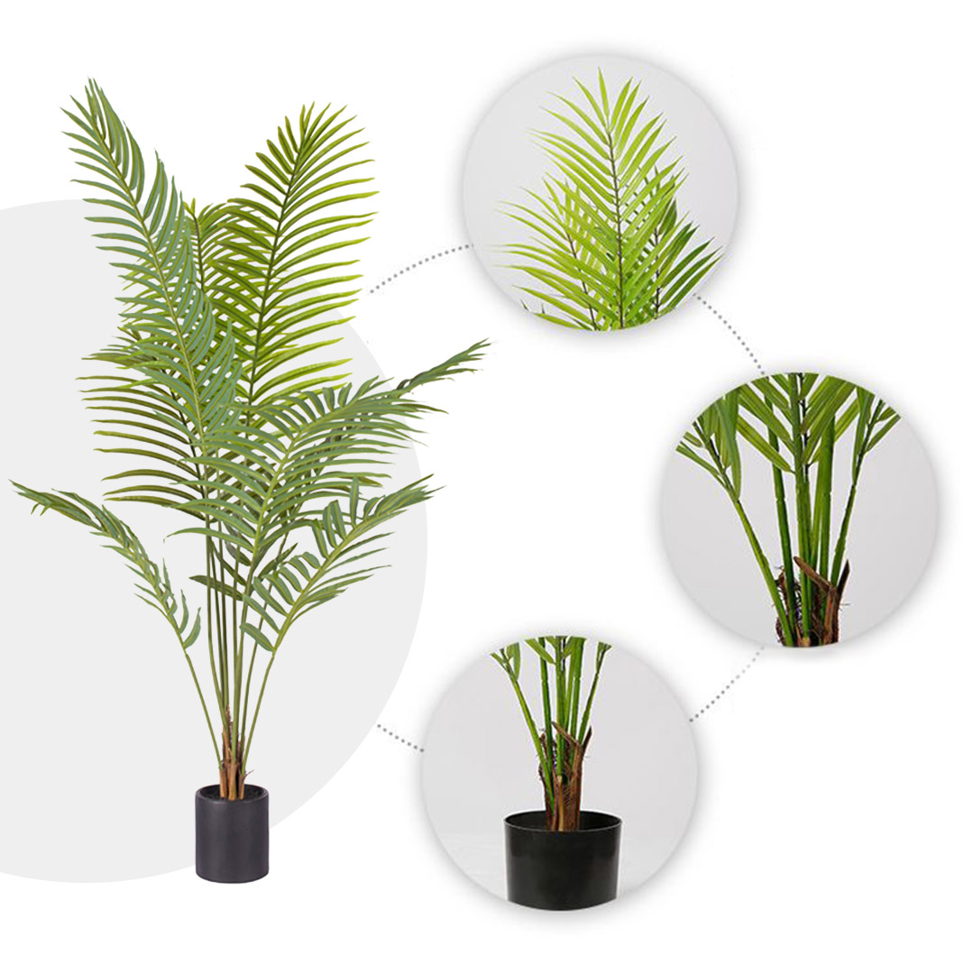 Soga 180Cm Green Artificial Indoor Rogue Areca Palm Tree Fake Tropical Plant Home Office Decor, Home &Amp; Living, Home Decor, Artificial Plants, , ,  - Nz Depot 4