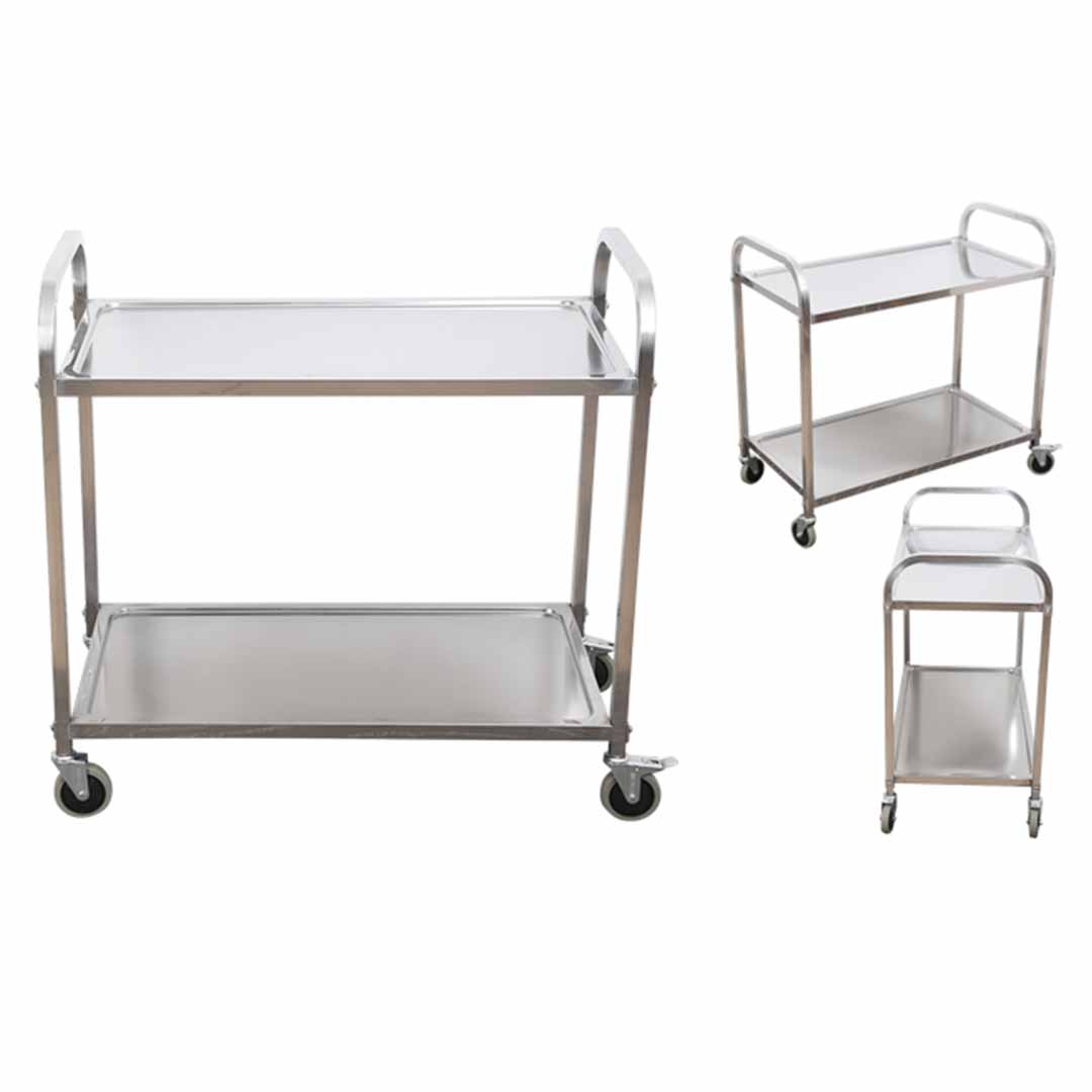 Soga 2 Tier 75X40X83.5Cm Stainless Steel Kitchen Dinning Food Cart Trolley Utility Small, Business &Amp; Industrial, Food Service, Food Service Carts, , ,  - Nz Depot 2