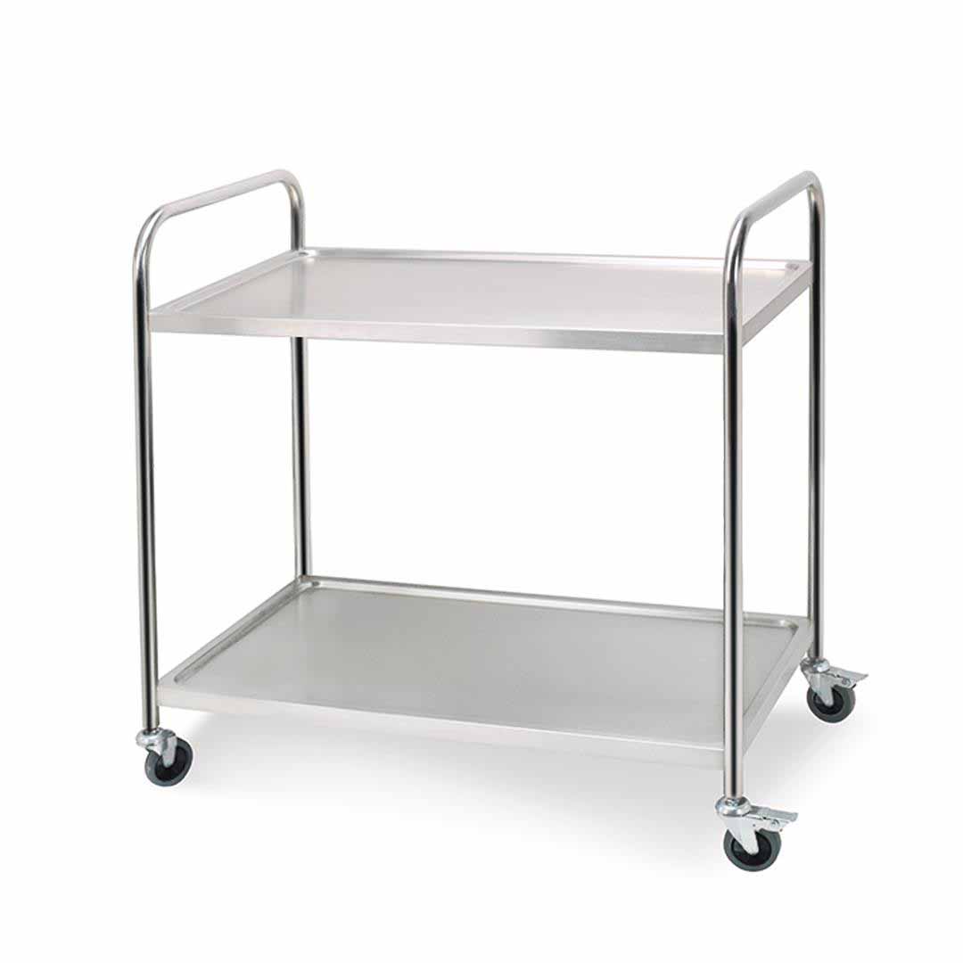 Soga 2 Tier 81X46X85Cm Stainless Steel Kitchen Dining Food Cart Trolley Utility Round Small, Business &Amp; Industrial, Food Service, Food Service Carts, , ,  - Nz Depot 1