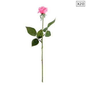 SOGA 20pcs Artificial Silk Flower Fake Rose Bouquet Table Decor Pink, Home & Living, Home Decor, Artificial Plants, , ,  - NZ DEPOT 1