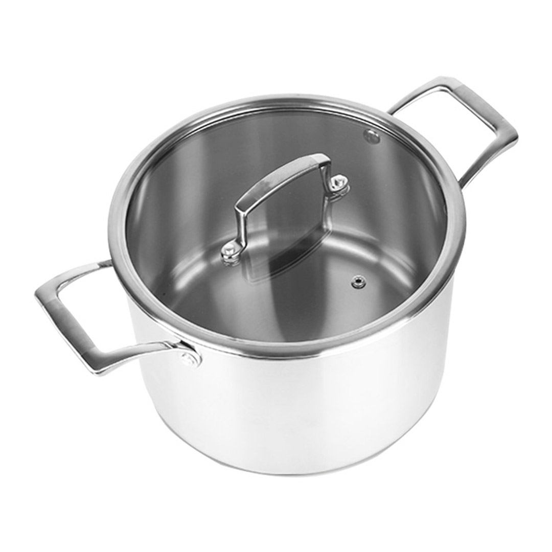 Soga 22Cm Stainless Steel Soup Pot Stock Cooking Stockpot Heavy Duty Thick Bottom With Glass Lid, Home &Amp; Living, Kitchen &Amp; Dining, Cookware, Casserole Dishes, ,  - Nz Depot 4