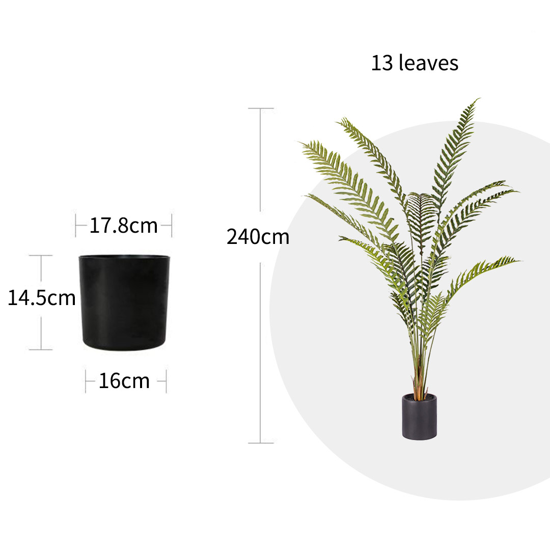 Soga 240Cm Artificial Green Rogue Hares Foot Fern Tree Fake Tropical Indoor Plant Home Office Decor, Home &Amp; Living, Home Decor, Artificial Plants, , ,  - Nz Depot 2