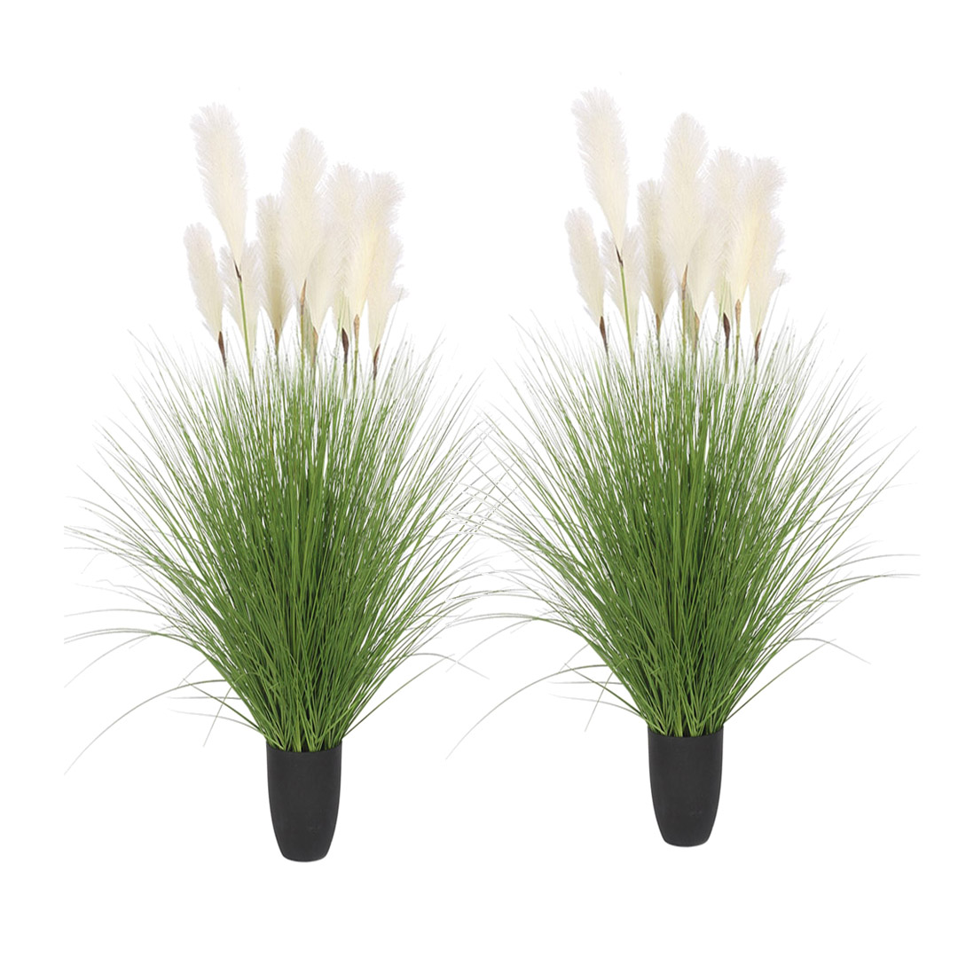 Soga 2X 110Cm Artificial Indoor Potted Reed Bulrush Grass Tree Fake Plant Simulation Decorative, Home &Amp; Living, Home Decor, Artificial Plants, , ,  - Nz Depot 1