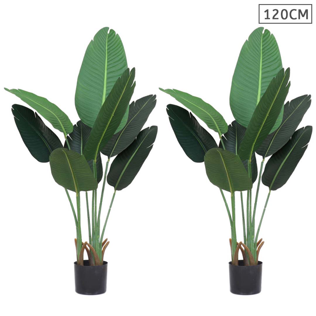 Soga 2X 120Cm Artificial Green Indoor Traveler Banana Fake Decoration Tree Flower Pot Plant, Home &Amp; Living, Home Decor, Artificial Plants, , ,  - Nz Depot 1