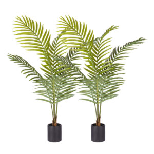 Soga 2X 120Cm Green Artificial Indoor Rogue Areca Palm Tree Fake Tropical Plant Home Office Decor Nz Depot - Nz Depot