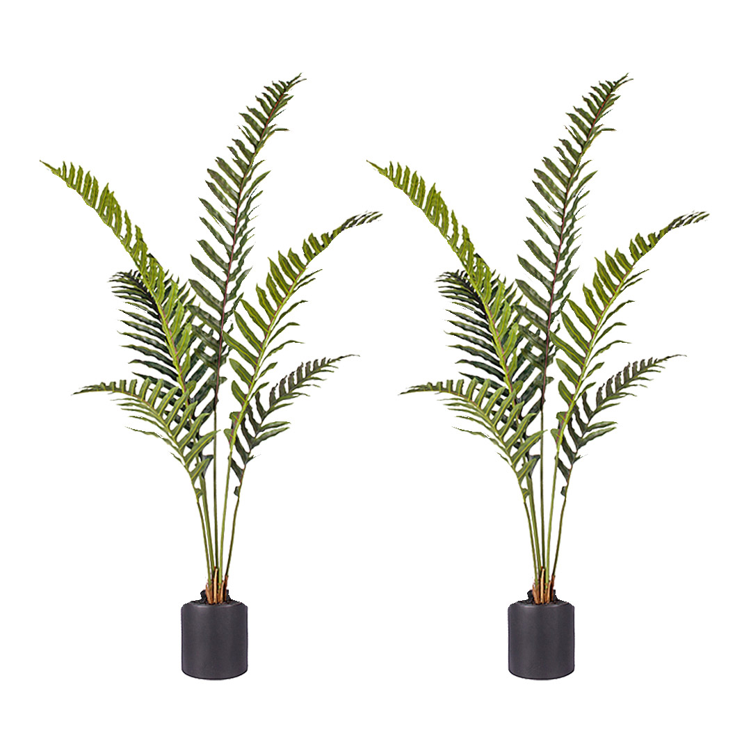 Soga 2X 150Cm Artificial Green Rogue Hares Foot Fern Tree Fake Tropical Indoor Plant Home Office Decor, Home &Amp; Living, Home Decor, Artificial Plants, , ,  - Nz Depot 1