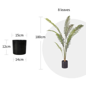 SOGA 2X 180cm Artificial Green Rogue Hares Foot Fern Tree Fake Tropical Indoor Plant Home Office Decor, Home & Living, Home Decor, Artificial Plants, , ,  - NZ DEPOT 2