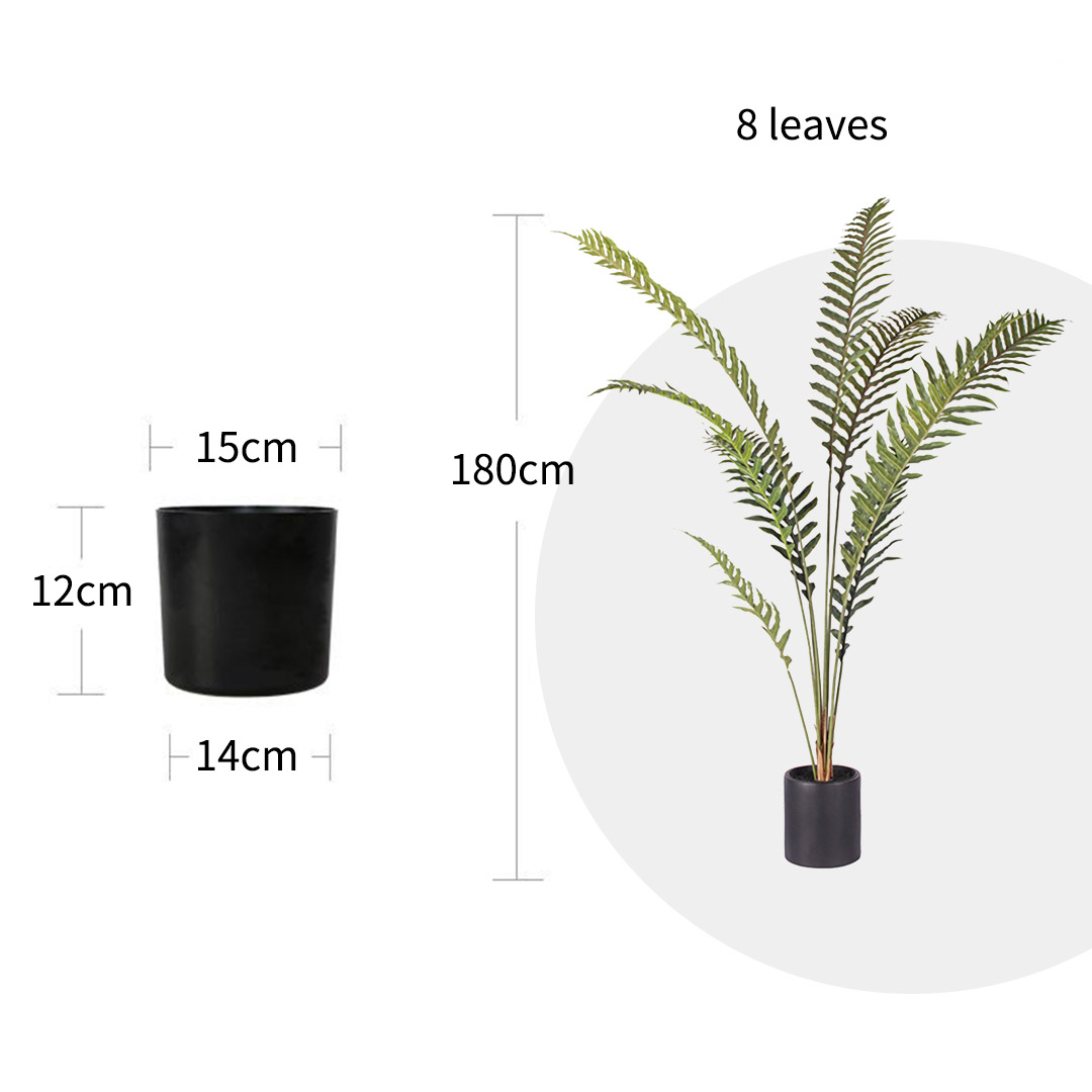 Soga 2X 180Cm Artificial Green Rogue Hares Foot Fern Tree Fake Tropical Indoor Plant Home Office Decor, Home &Amp; Living, Home Decor, Artificial Plants, , ,  - Nz Depot 2