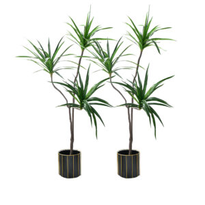 SOGA 2X 180cm Green Artificial Indoor Brazlian Iron Tree Fake Plant Decorative 3 Heads NZ DEPOT - NZ DEPOT