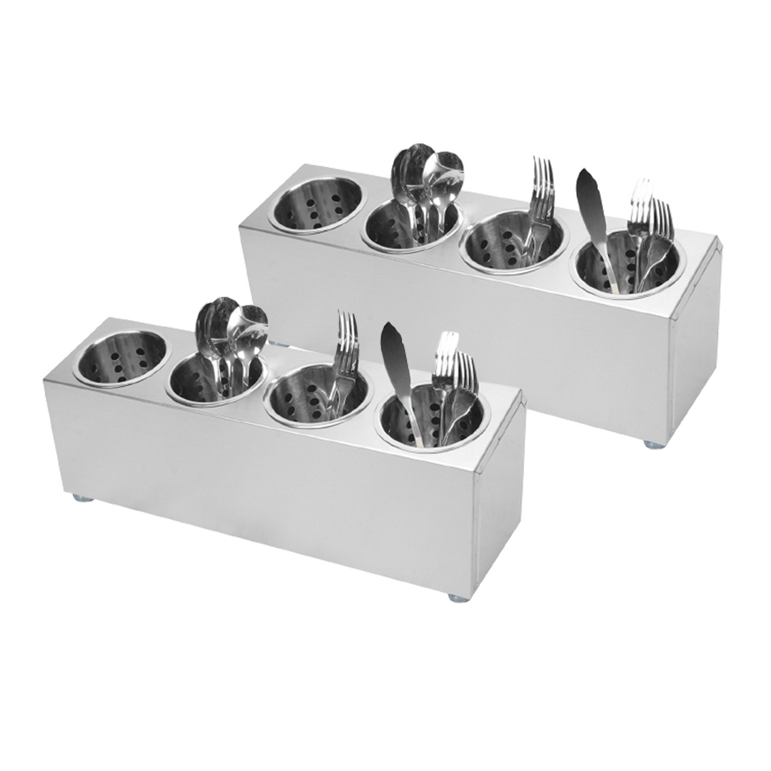 Soga 2X 18/10 Stainless Steel Commercial Conical Utensils Cutlery Holder With 4 Holes, Home &Amp; Living, Kitchen &Amp; Dining, Tableware, Cutlery, ,  - Nz Depot 1