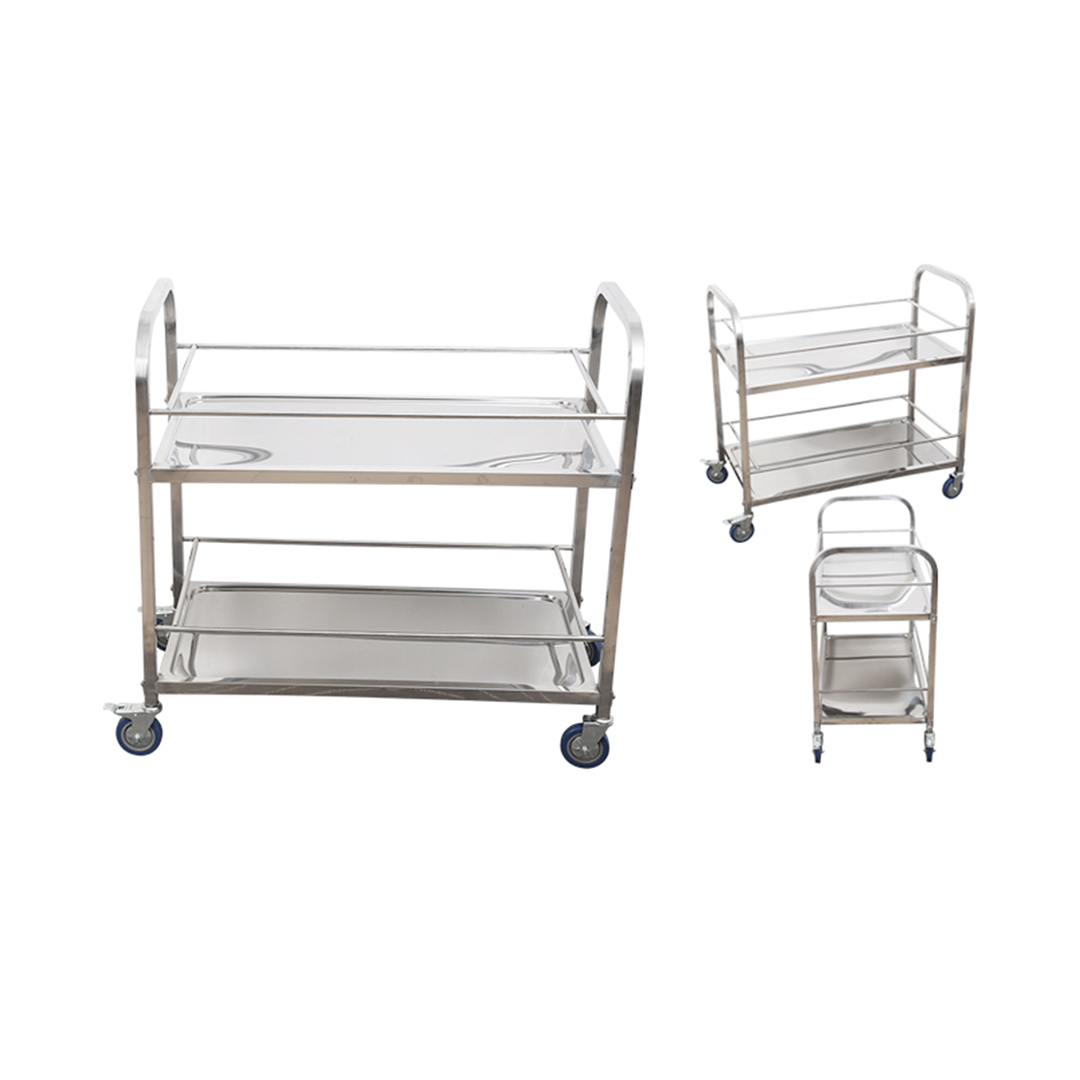 Soga 2X 2 Tier 85X45X90Cm Stainless Steel Drink Wine Food Utility Cart Medium, Business &Amp; Industrial, Food Service, Food Service Carts, , ,  - Nz Depot 2