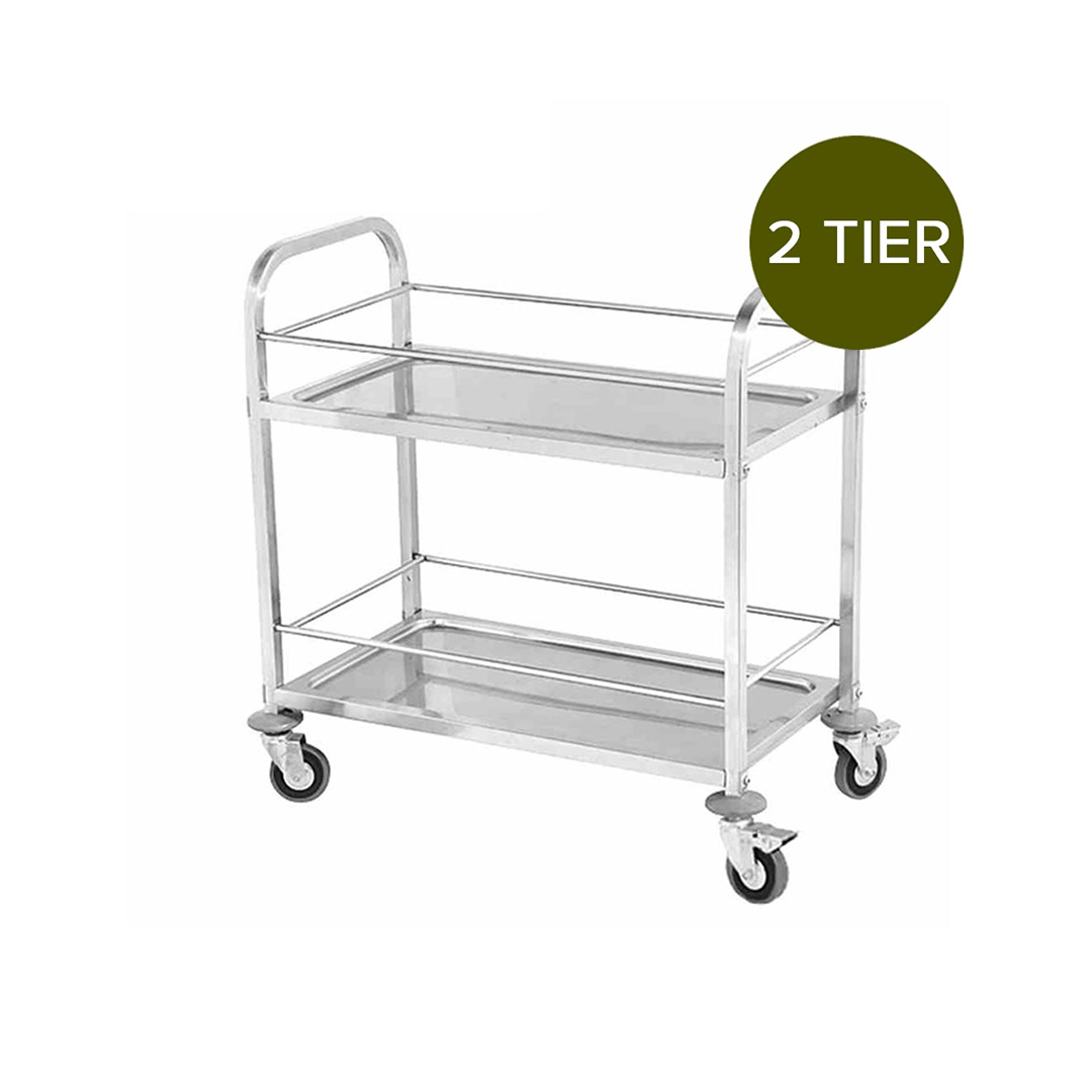 Soga 2X 2 Tier 85X45X90Cm Stainless Steel Drink Wine Food Utility Cart Medium, Business &Amp; Industrial, Food Service, Food Service Carts, , ,  - Nz Depot 7