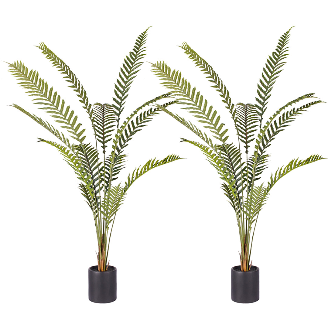 Soga 2X 240Cm Artificial Green Rogue Hares Foot Fern Tree Fake Tropical Indoor Plant Home Office Decor, Home &Amp; Living, Home Decor, Artificial Plants, , ,  - Nz Depot 1