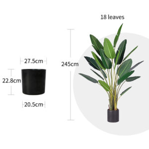 SOGA 2X 245cm Artificial Giant Green Birds of Paradise Tree Fake Tropical Indoor Plant Home Office Decor, Home & Living, Home Decor, Artificial Plants, , ,  - NZ DEPOT 2