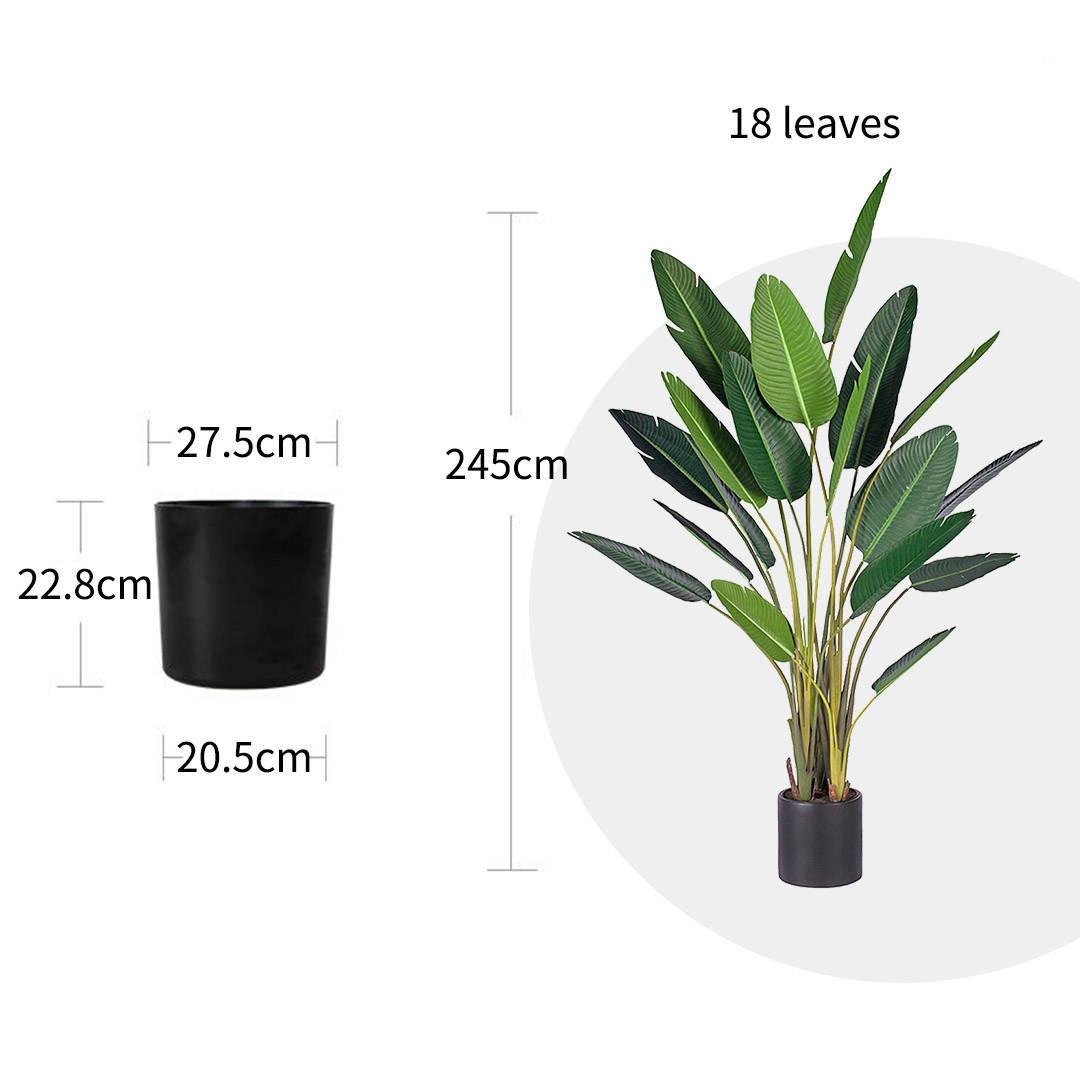 Soga 2X 245Cm Artificial Giant Green Birds Of Paradise Tree Fake Tropical Indoor Plant Home Office Decor, Home &Amp; Living, Home Decor, Artificial Plants, , ,  - Nz Depot 2