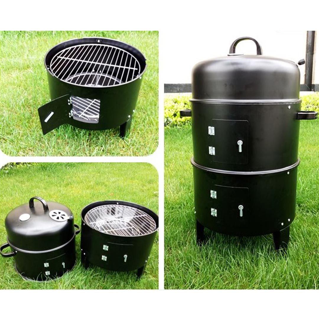 Soga 2X 3 In 1 Barbecue Smoker Outdoor Charcoal Bbq Grill Camping Picnic Fishing, Home &Amp; Living &Gt; Outdoor Living &Gt; Barbecues &Gt; Barbecues &Gt; Smokers, , , , ,  - Nz Depot 5