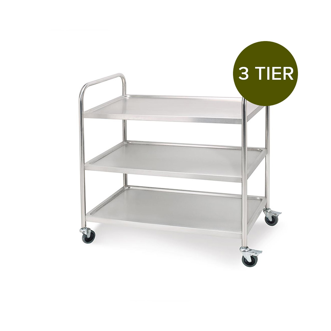 Soga 2X 3 Tier 81X46X85Cm Stainless Steel Kitchen Dinning Food Cart Trolley Utility Round Small, Business &Amp; Industrial, Food Service, Food Service Carts, , ,  - Nz Depot 6