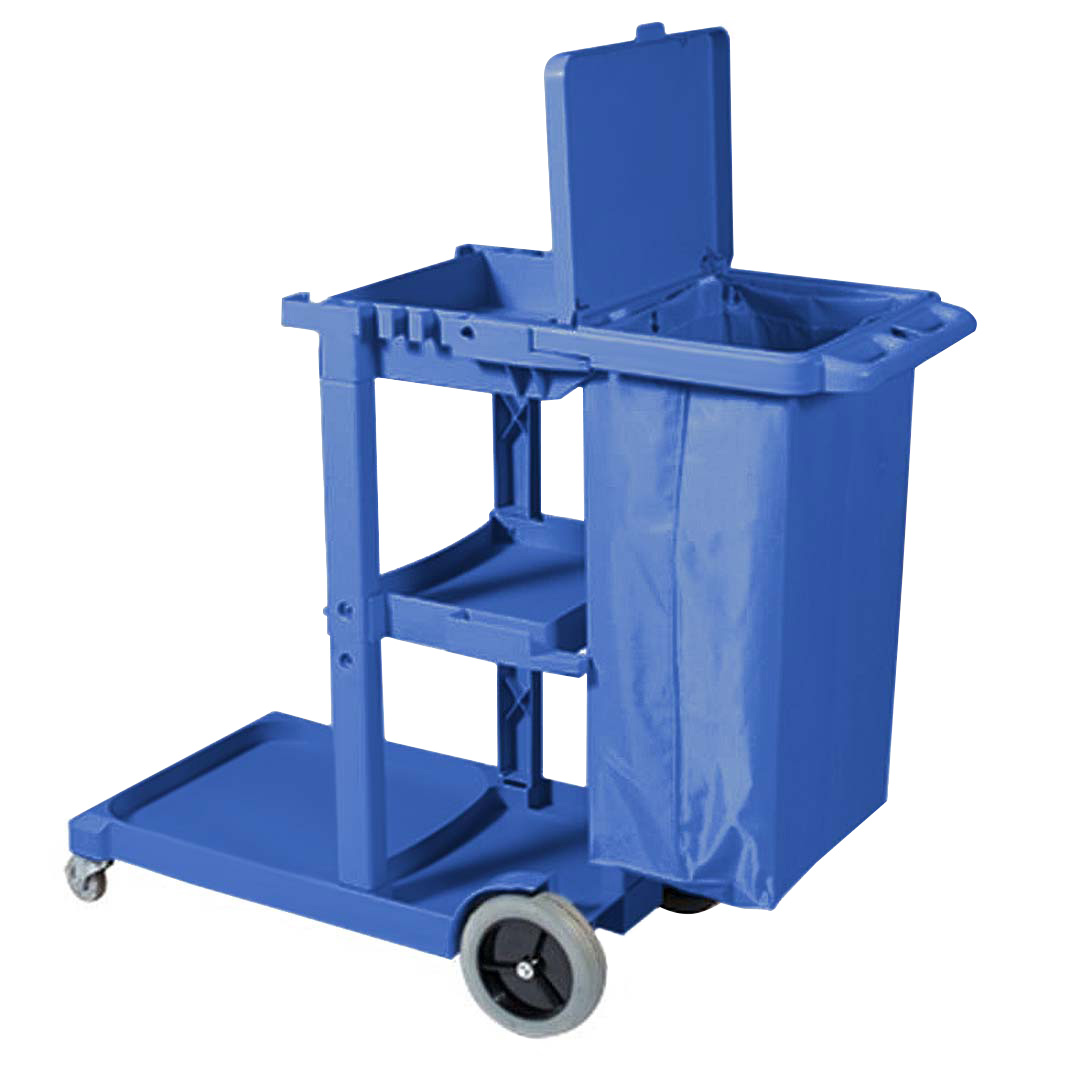 Soga 2X 3 Tier Multifunction Janitor Cleaning Waste Cart Trolley And Waterproof Bag Blue, Business &Amp; Industrial, Food Service, Food Service Carts, , ,  - Nz Depot 2