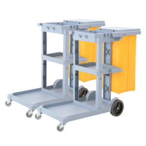 SOGA 2X 3 Tier Multifunction Janitor Cleaning Waste Cart Trolley and Waterproof Bag, Business & Industrial, Food Service, Food Service Carts, , ,  - NZ DEPOT 1