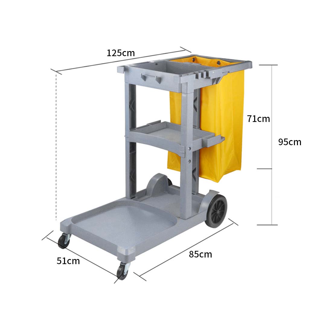 Soga 2X 3 Tier Multifunction Janitor Cleaning Waste Cart Trolley And Waterproof Bag, Business &Amp; Industrial, Food Service, Food Service Carts, , ,  - Nz Depot 6