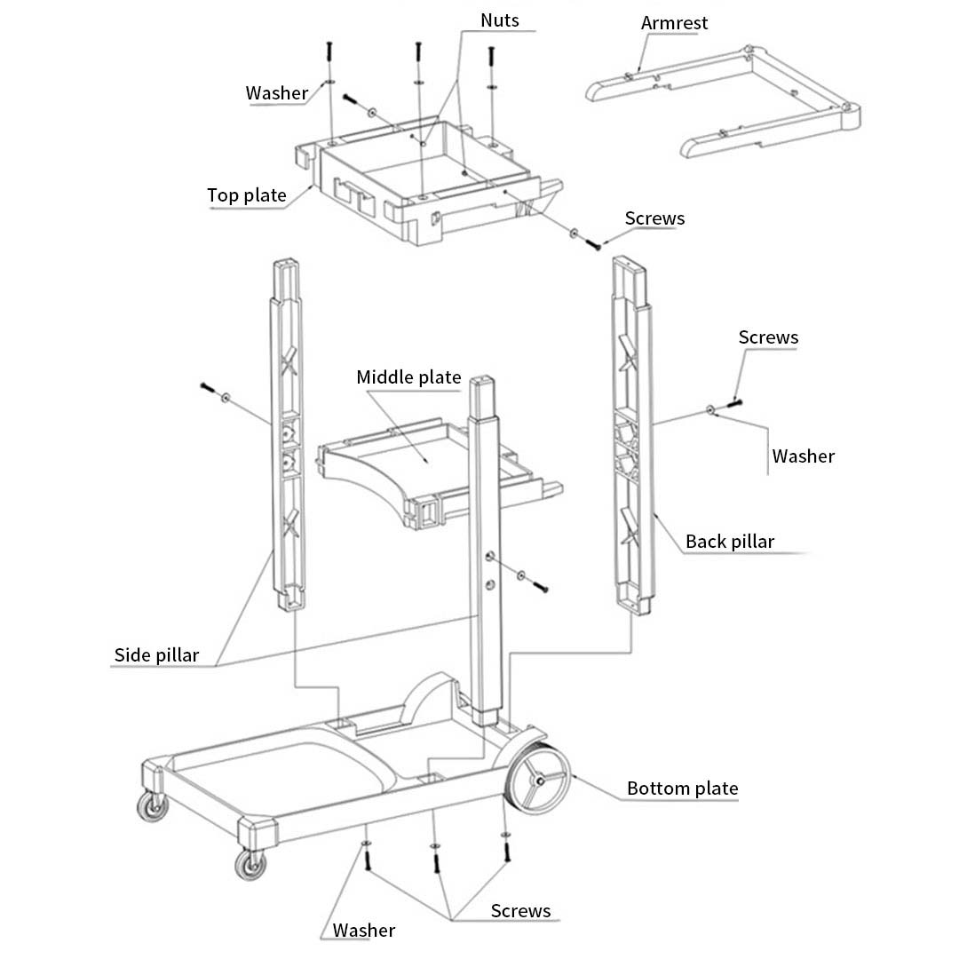 Soga 2X 3 Tier Multifunction Janitor Cleaning Waste Cart Trolley And Waterproof Bag, Business &Amp; Industrial, Food Service, Food Service Carts, , ,  - Nz Depot 8