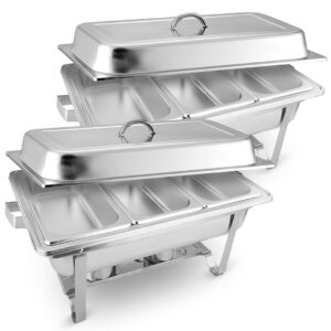 SOGA 2X 3L Triple Tray Stainless Steel Chafing Food Warmer Catering Dish, Furniture, Kitchen & Dining Room Furniture, Buffets, Sideboards & Kitchen Islands, , ,  - NZ DEPOT 1