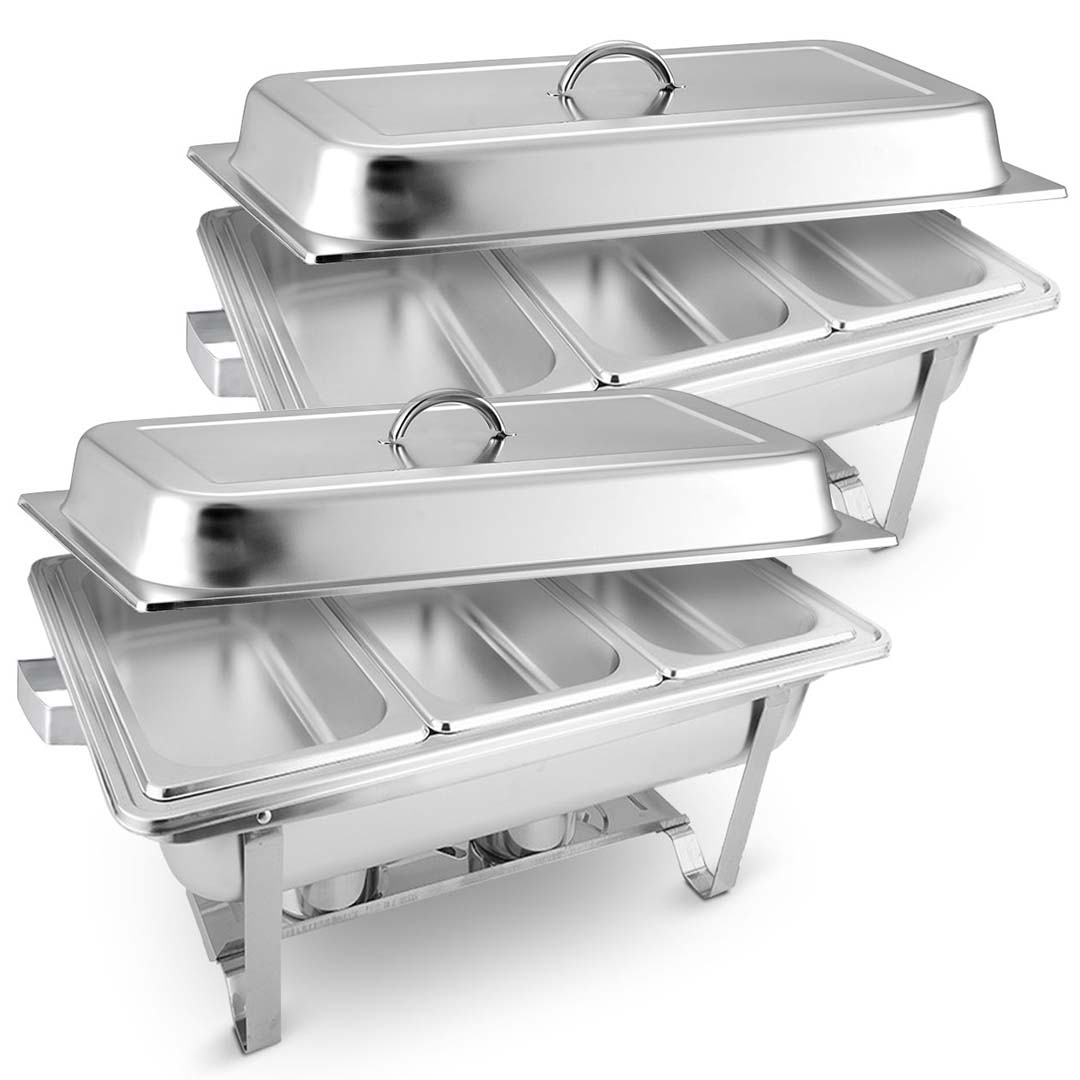 Soga 2X 3L Triple Tray Stainless Steel Chafing Food Warmer Catering Dish, Furniture, Kitchen &Amp; Dining Room Furniture, Buffets, Sideboards &Amp; Kitchen Islands, , ,  - Nz Depot 1