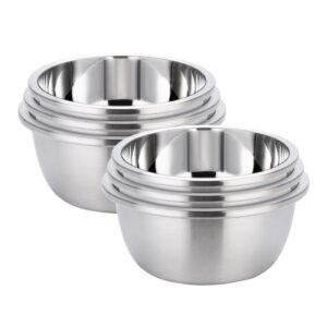 Soga 2X 3Pcs Deepen Polished Stainless Steel Stackable Baking Washing Mixing Bowls Set Food Storage Basin Nz Depot - Nz Depot