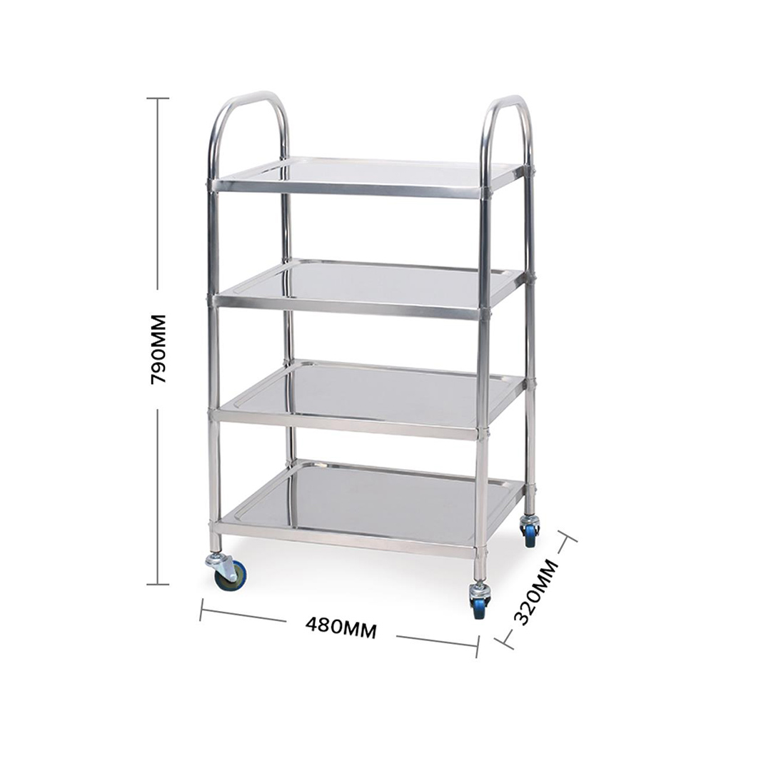 SOGA 2X 4 Tier 860x540x1170 Stainless Steel Kitchen Dining Food Cart Trolley Utility, Business & Industrial, Food Service, Food Service Carts, , ,  - NZ DEPOT 3