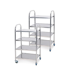 SOGA 2X 4 Tier 860x540x1170 Stainless Steel Kitchen Dining Food Cart Trolley Utility, Business & Industrial, Food Service, Food Service Carts, , ,  - NZ DEPOT 1