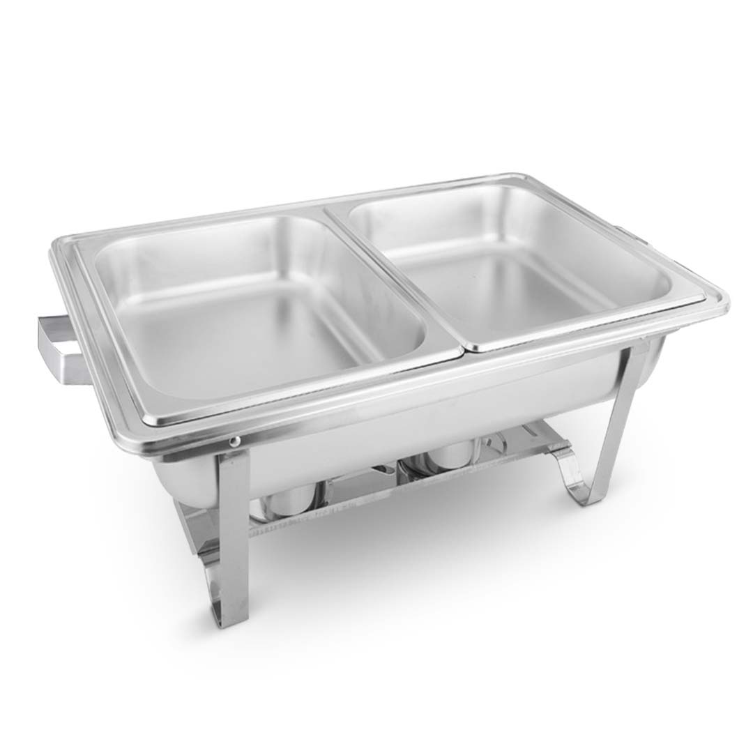 Soga 2X 4.5L Dual Tray Stainless Steel Chafing Food Warmer Catering Dish, Furniture, Kitchen &Amp; Dining Room Furniture, Buffets, Sideboards &Amp; Kitchen Islands, , ,  - Nz Depot 2