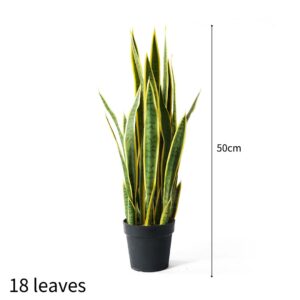 SOGA 2X 50cm Artificial Indoor Yellow Edge Tiger Piran Fake Decoration Tree Flower Pot Plant, Home & Living, Home Decor, Artificial Plants, , ,  - NZ DEPOT 2