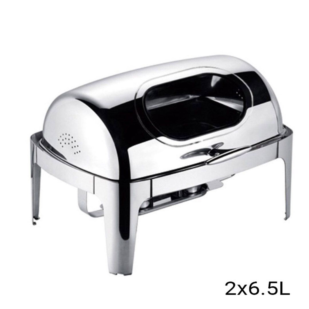 Soga 2X 6.5L Stainless Steel Double Soup Tureen Bowl Station Roll Top Buffet Chafing Dish Catering Chafer Food Warmer Server, Business &Amp; Industrial, Food Service, Plate &Amp; Dish Warmers, , ,  - Nz Depot 2