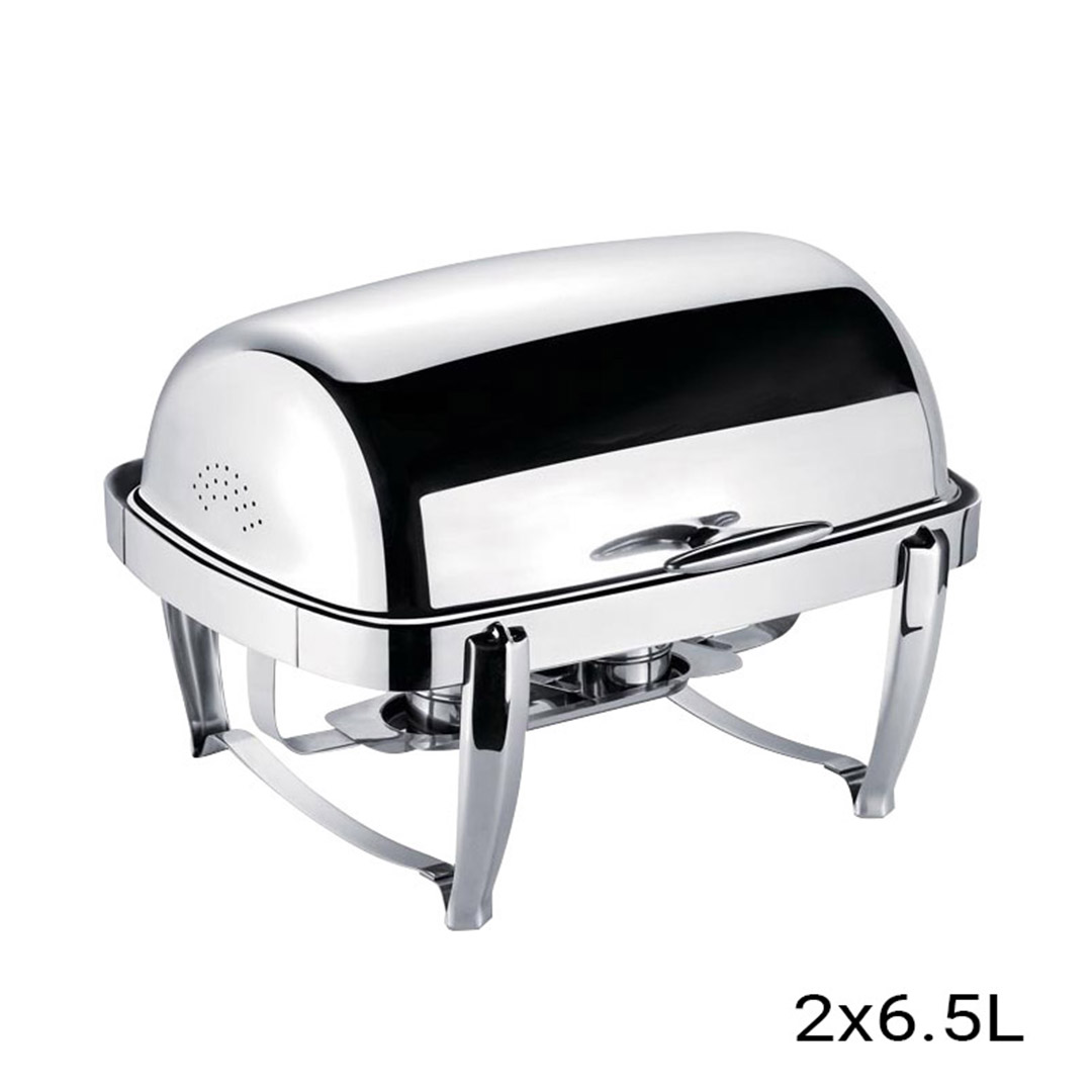 Soga 2X 6.5L Stainless Steel Double Soup Tureen Bowl Station Roll Top Buffet Chafing Dish Catering Chafer Food Warmer Server, Furniture, Kitchen &Amp; Dining Room Furniture, Buffets, Sideboards &Amp; Kitchen Islands, , ,  - Nz Depot 2