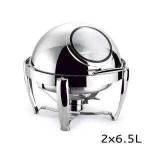 SOGA 2X 6.5L Stainless Steel Round Soup Tureen Bowl Station Roll Top Buffet Chafing Dish Catering Chafer Food Warmer Server, Business & Industrial, Food Service, Plate & Dish Warmers, , ,  - NZ DEPOT 2