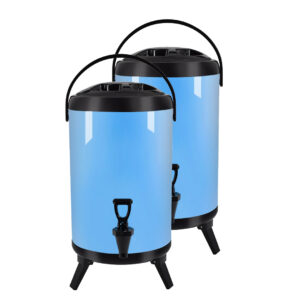 SOGA 2X 8L Stainless Steel Insulated Milk Tea Barrel Hot and Cold Beverage Dispenser Container with Faucet Blue, Home & Living, Kitchen & Dining, Barware, Spirit Dispensers, ,  - NZ DEPOT 1