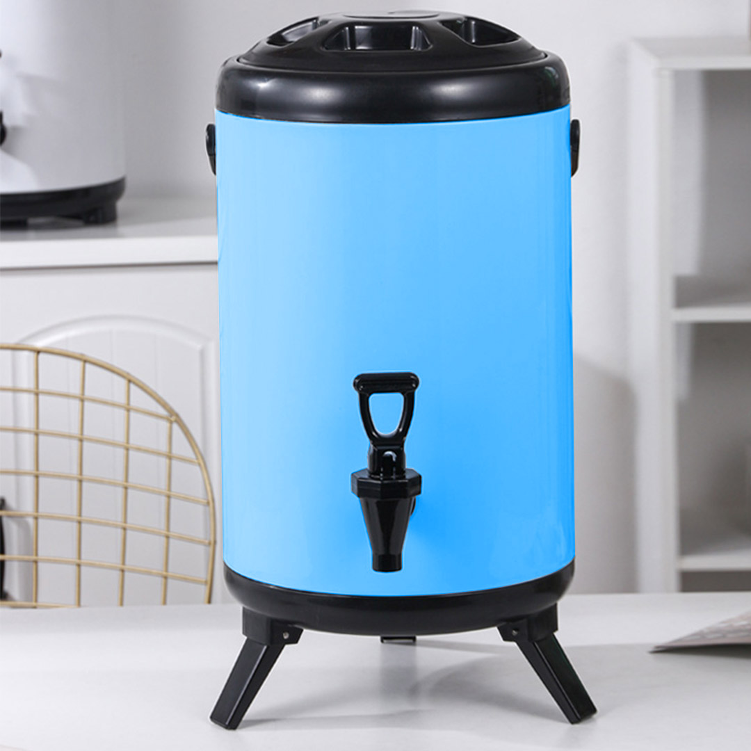 Soga 2X 8L Stainless Steel Insulated Milk Tea Barrel Hot And Cold Beverage Dispenser Container With Faucet Blue, Home &Amp; Living, Kitchen &Amp; Dining, Barware, Spirit Dispensers, ,  - Nz Depot 8