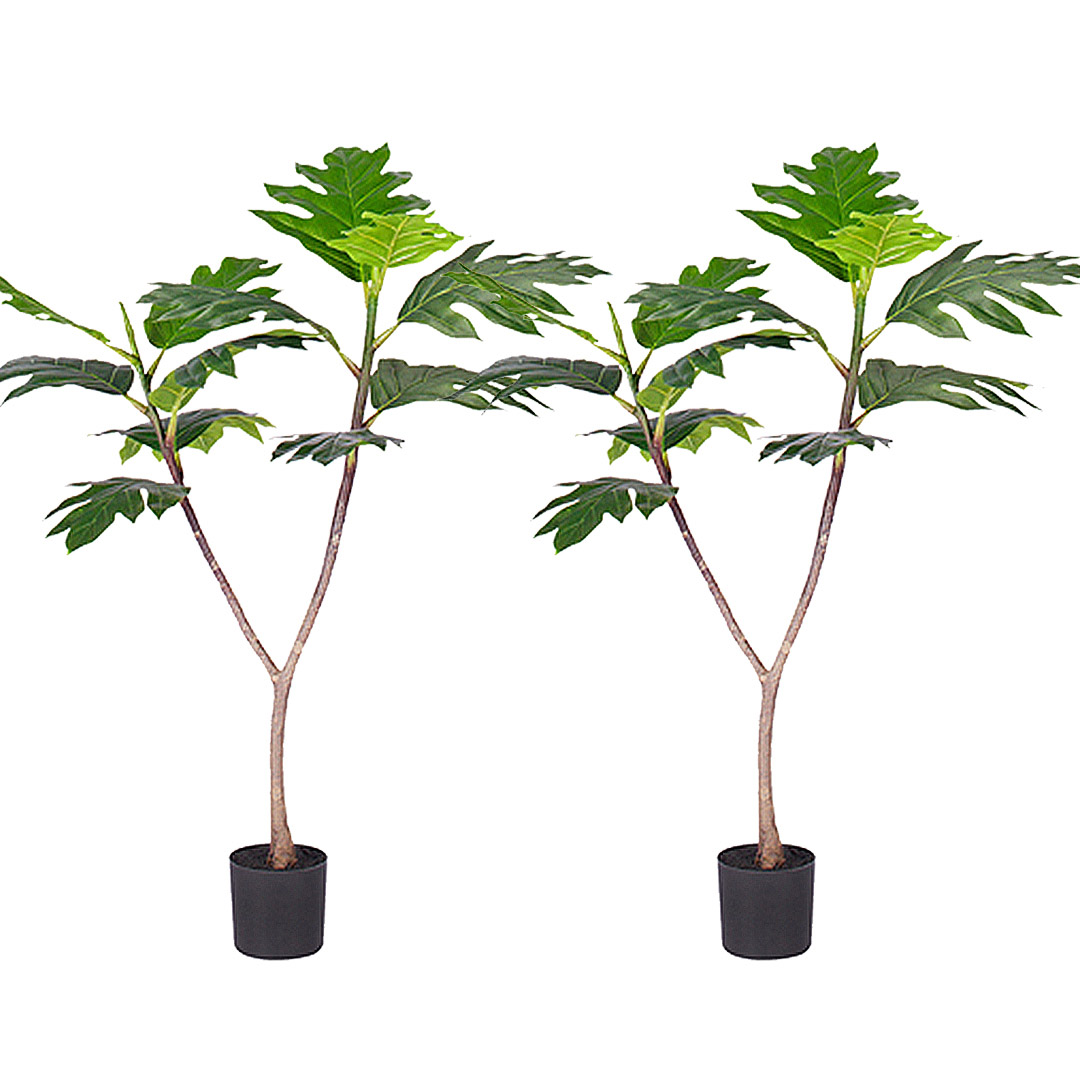 Soga 2X 90Cm Artificial Natural Green Split-Leaf Philodendron Tree Fake Tropical Indoor Plant Home Office Decor, Home &Amp; Living, Home Decor, Artificial Plants, , ,  - Nz Depot 1