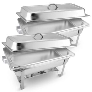 SOGA 2X 9L Stainless Steel Chafing Food Warmer Catering Dish Full Size, Furniture, Kitchen & Dining Room Furniture, Buffets, Sideboards & Kitchen Islands, , ,  - NZ DEPOT 1