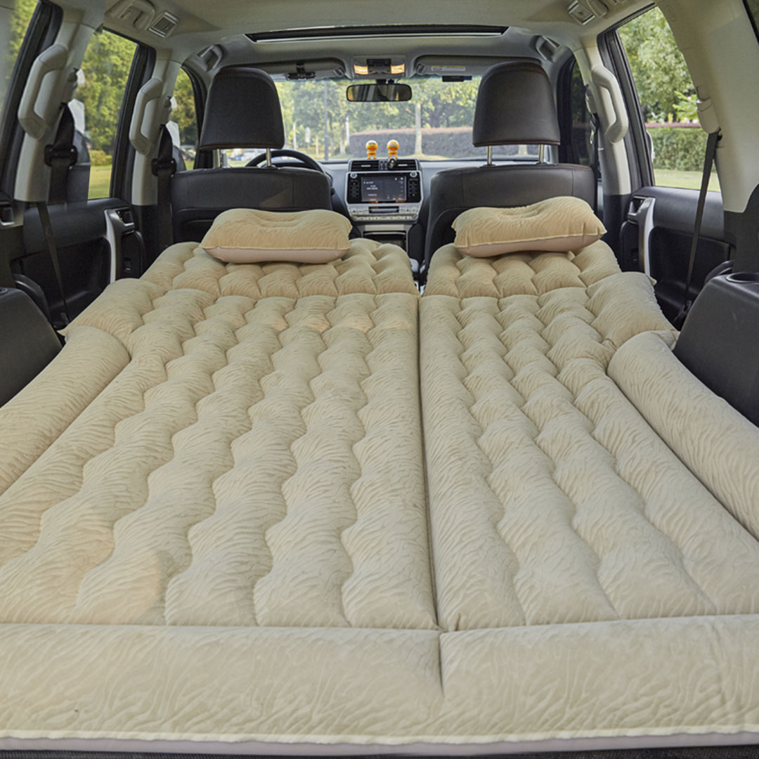 Soga 2X Beige Inflatable Car Boot Mattress Portable Camping Air Bed Travel Sleeping Essentials, Garden, Tools &Amp; Hardware, Automotive Parts &Amp; Accessories, Accessories &Amp; Car Care, Interior Accessories, ,  - Nz Depot 2