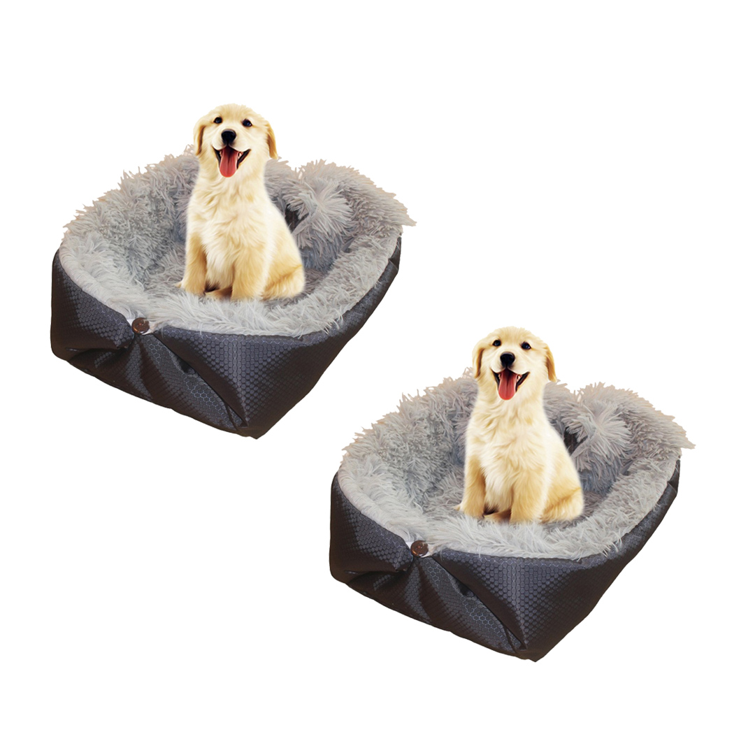 Soga 2X Black Dual-Purpose Cushion Nest Cat Dog Bed Warm Plush Kennel Mat Pet Home Travel Essentials, Pet Supplies, Dogs, Carriers &Amp; Travel Products, , ,  - Nz Depot 1