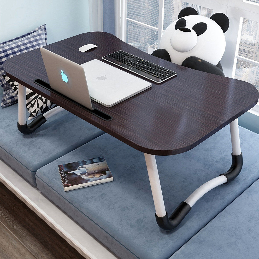 SOGA 2X Black Portable Bed Table Adjustable Foldable Bed Sofa Study Table Laptop Mini Desk with Notebook Stand Card Slot Holder Home Decor, Desks & Computer Tables, , , , ,  - NZ DEPOT 2