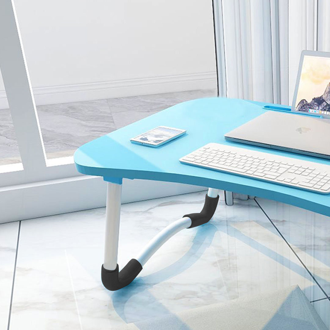 Soga 2X Blue Portable Bed Table Adjustable Foldable Bed Sofa Study Table Laptop Mini Desk With Notebook Stand Card Slot Holder Home Decor, Desks &Amp; Computer Tables, , , , ,  - Nz Depot 3