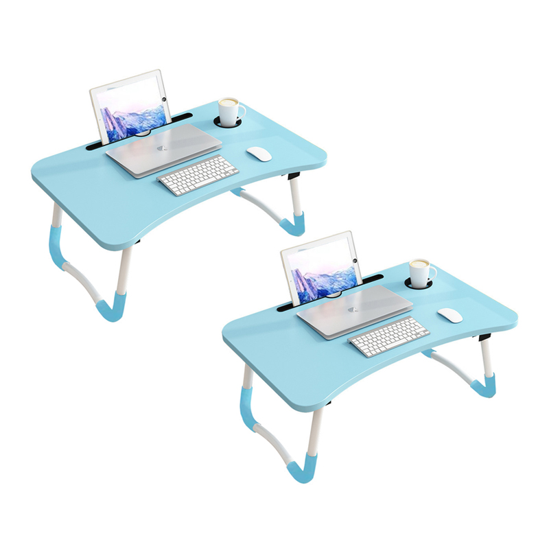 Soga 2X Blue Portable Bed Table Adjustable Foldable Bed Sofa Study Table Laptop Mini Desk With Notebook Stand Cup Slot Home Decor, Desks &Amp; Computer Tables, , , , ,  - Nz Depot 1