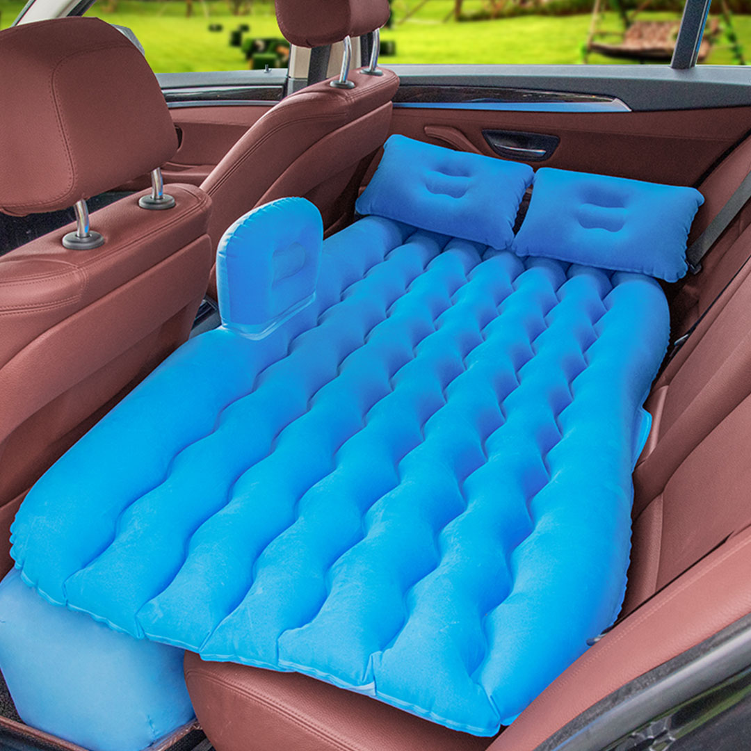 Soga 2X Blue Ripple Inflatable Car Mattress Portable Camping Air Bed Travel Sleeping Kit Essentials, Garden, Tools &Amp; Hardware, Automotive Parts &Amp; Accessories, Accessories &Amp; Car Care, Interior Accessories, ,  - Nz Depot 3