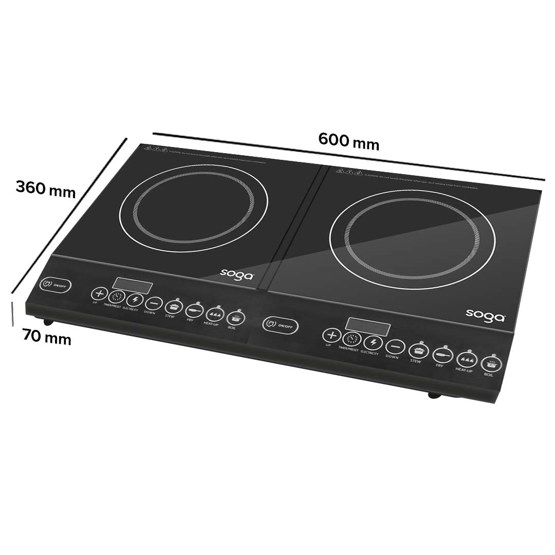 Soga 2X Cooktop Portable Induction Led Electric Double Duo Hot Plate Burners Cooktop Stove, Electronics &Amp; Appliances, Appliances, Large Appliances, Cooktops, Induction Cooktops,  - Nz Depot 2