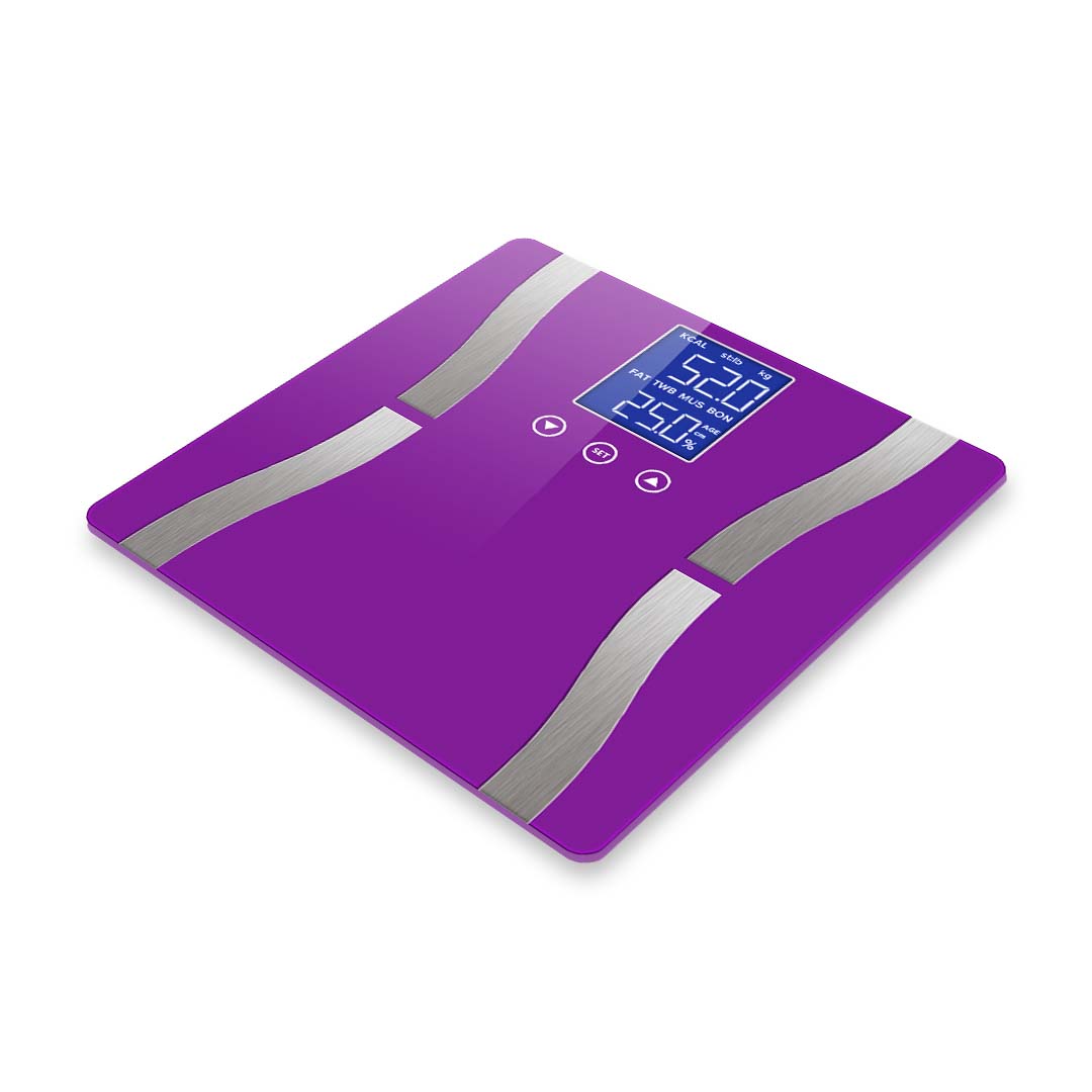 Soga 2X Digital Body Fat Scale Bathroom Scales Weight Gym Glass Water Lcd Purple/Pink, Home &Amp; Living &Gt; Bathroom &Gt; Bathroom Accessories &Gt; Bathroom Scales, , , , ,  - Nz Depot 2