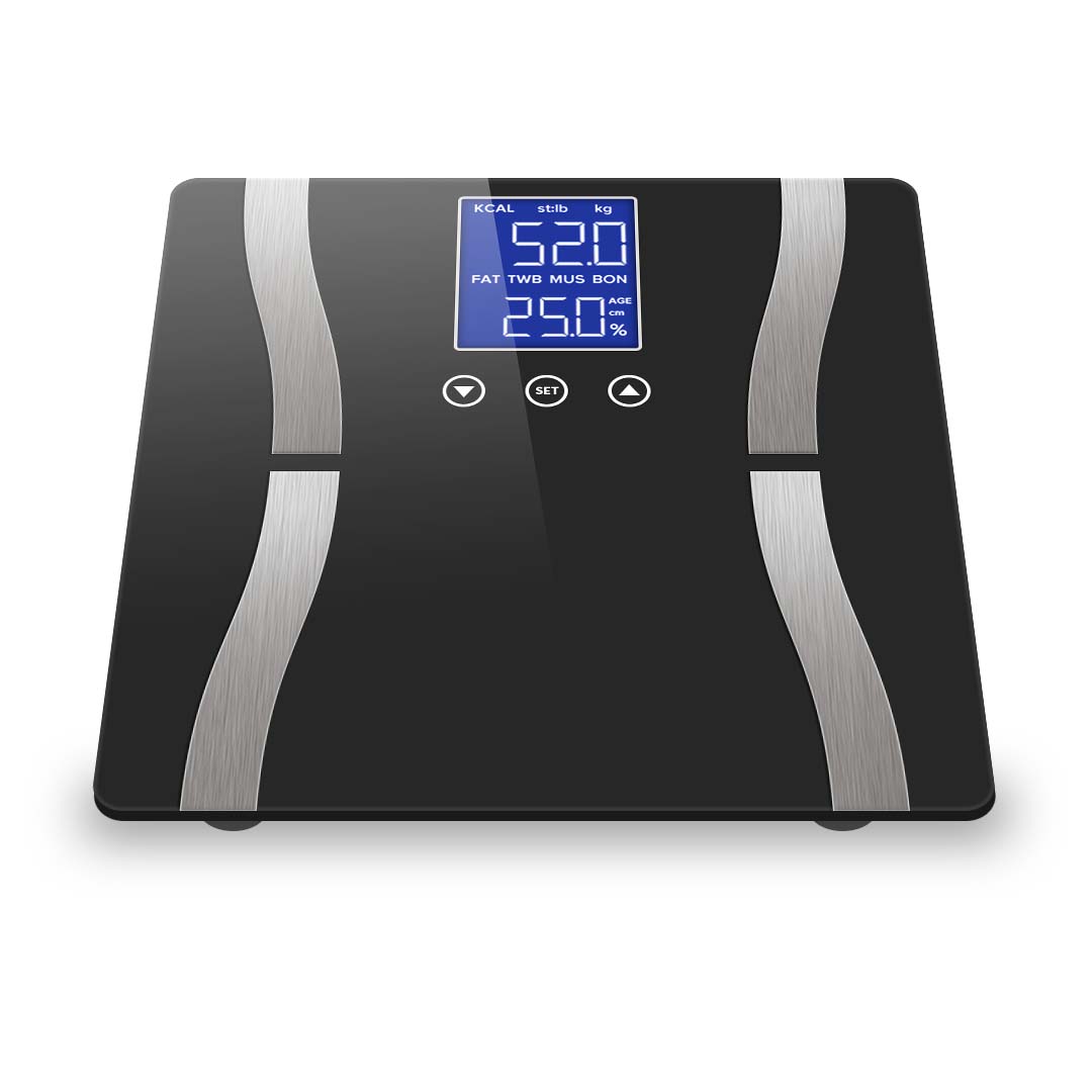 Soga 2X Glass Lcd Digital Body Fat Scale Bathroom Electronic Gym Water Weighing Scales Black/Blue, Home &Amp; Living &Gt; Bathroom &Gt; Bathroom Accessories &Gt; Bathroom Scales, , , , ,  - Nz Depot 3