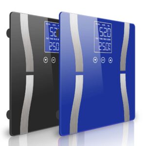 Soga 2X Glass Lcd Digital Body Fat Scale Bathroom Electronic Gym Water Weighing Scales Blackblue Nz Depot - Nz Depot