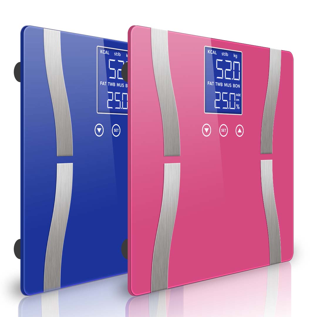 Soga 2X Glass Lcd Digital Body Fat Scale Bathroom Electronic Gym Water Weighing Scales Blue/Pink, Home &Amp; Living &Gt; Bathroom &Gt; Bathroom Accessories &Gt; Bathroom Scales, , , , ,  - Nz Depot 1